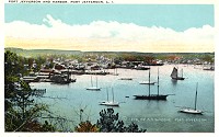Port Jefferson card by Greene colored