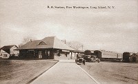 Port Washington RR Station and Trains