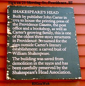 Sign on Shakespeare's Head