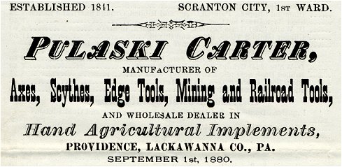 Title from 1880 Pulaski Carter Catalog