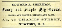 1863 Ad for Edward A. Sherman Store
